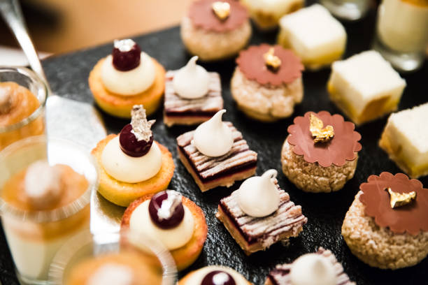 istock Gold and Silver Foiled Wedding Desserts and Mousses 996917232