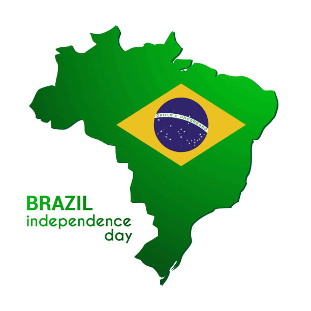 istock Brazil. Happy independence day! Country Map in Flags Color Template 996927414