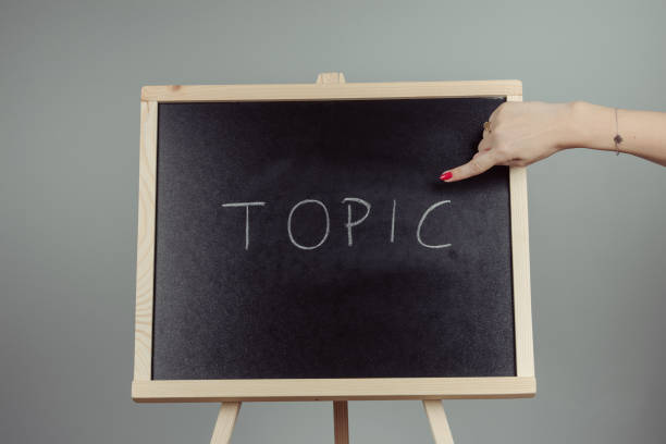 istock Topic written in white chalk on a black chalkboard 996938822