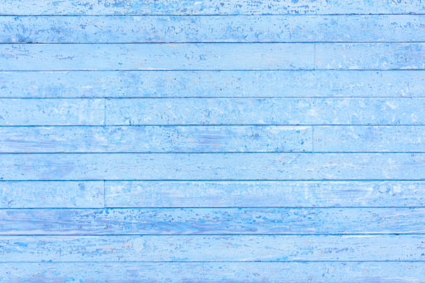 istock Wooden wall background of blue horizontal stripes 996957100