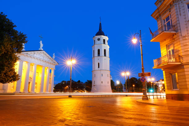 istock Vilnius Cathedral and Bell tower at night. Lithuania, Baltic States 996958096