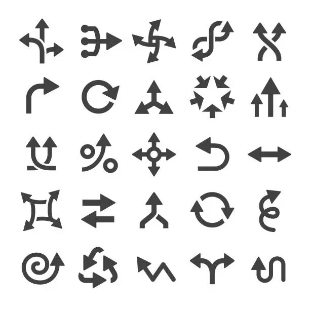 Vector illustration of Arrow Icons Set - Smart Series