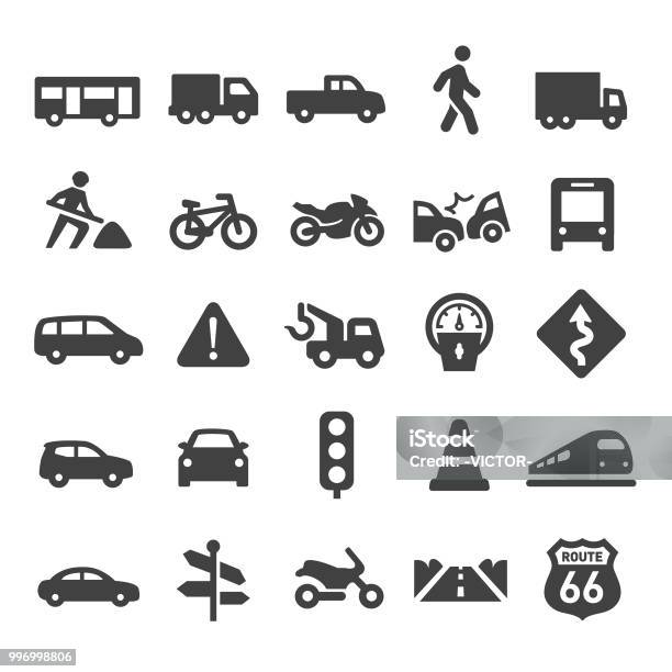 Traffic Icons Smart Series Stock Illustration - Download Image Now - Icon Symbol, Car, Transportation