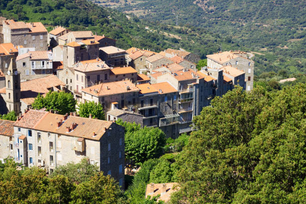 istock Typical village on Corsica, France. 997003470