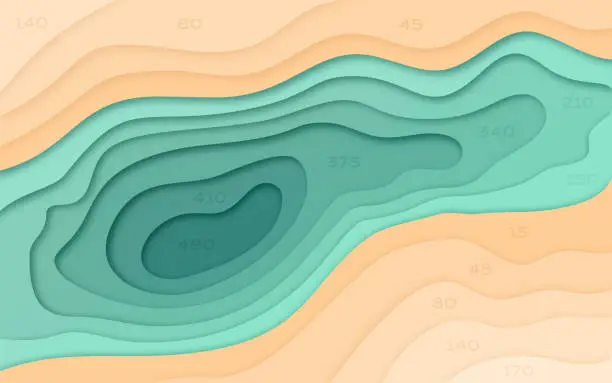 Vector illustration of Abstract Water and Terrain