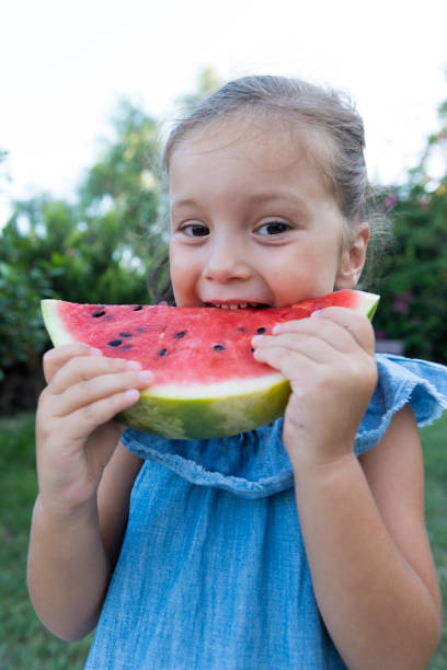 istock Little girl eating watermelon 997048704