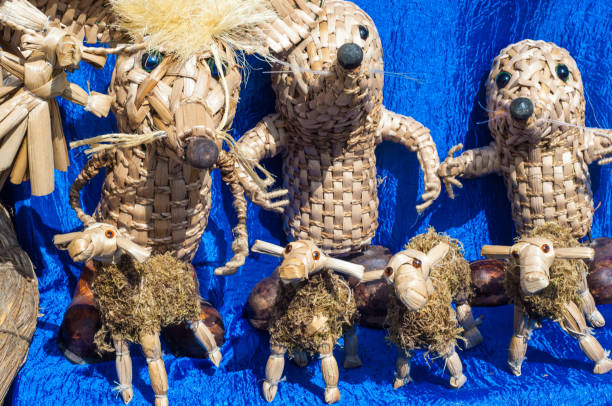 istock funny articles of straw. Brownies, goats, rats, mice, 997063106