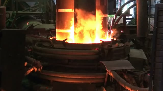 Electroarc furnace at metallurgical plant