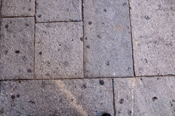 texture of a floor with chewing gums