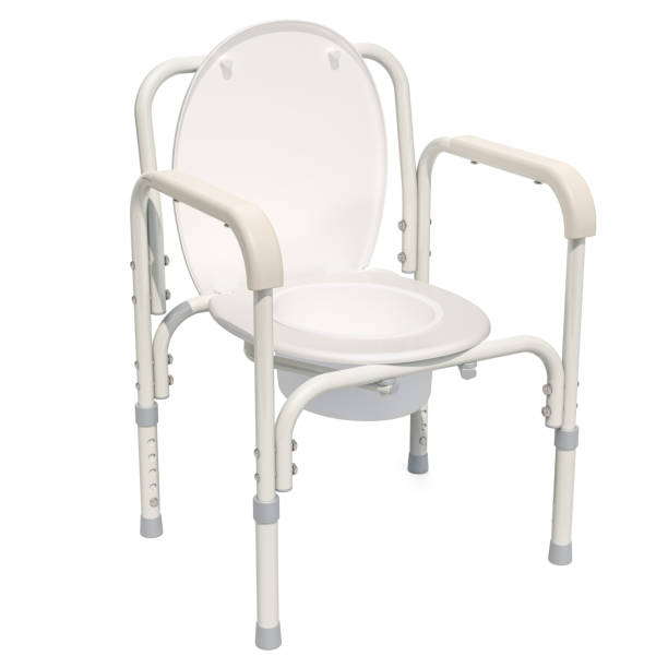 Handicap Portable Toilet Chair. 3D rendering isolated on white background
