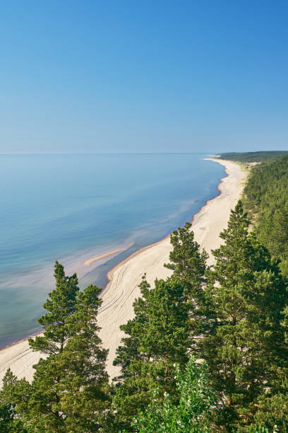 istock Baltic sea shore, beach. View from lighthouse. Latvia 997121586