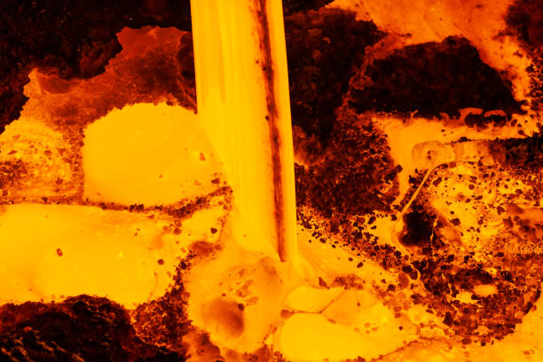 istock Liquid metal from blast furnace 997123086