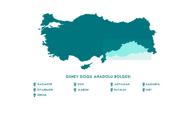 Map of turkey. High detailed vector map - turkey. Map of turkey. High detailed vector map - turkey. antakya stock illustrations