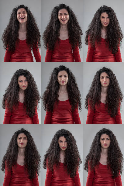 istock Set of young woman's portraits with different emotions. 997220250