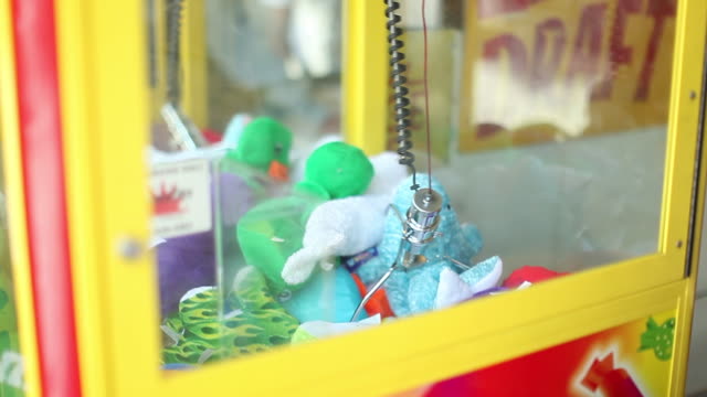 Claw Game at an Arcade with Stuffed animals