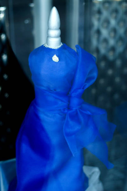 istock Blue fabric simulating dress for wedding guest 997271390