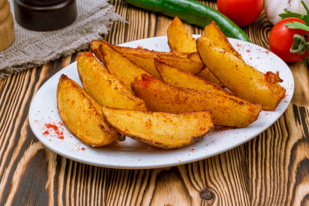 istock The potatoes wedges on the Board 997294426