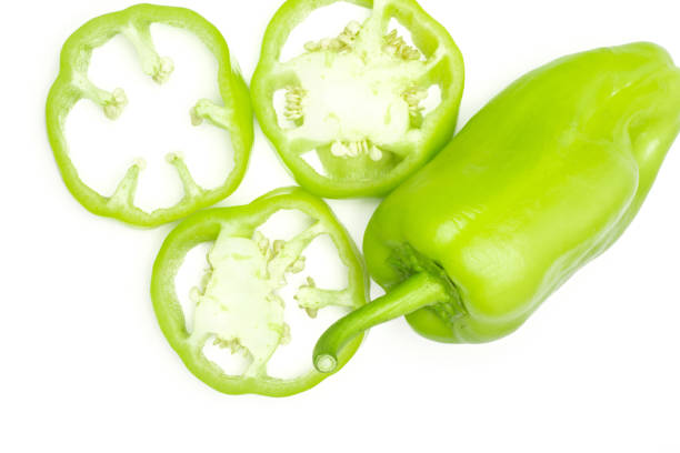 istock Fresh raw light green pepper isolated on white 997295466