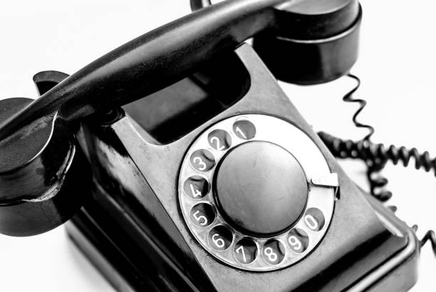 istock Vintage telephone on white 997325002