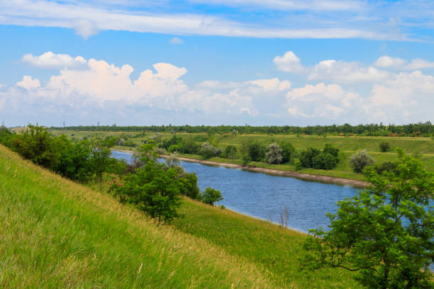 istock View on the irrigation canal on summer 997340564