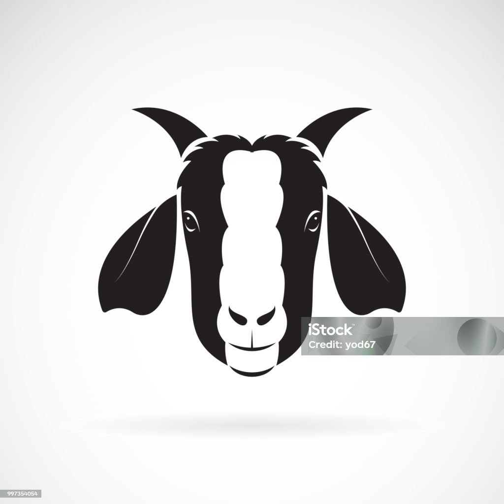 Vector of goat head design on white background. Wild Animals. Easy editable layered vector illustration. Goat stock vector