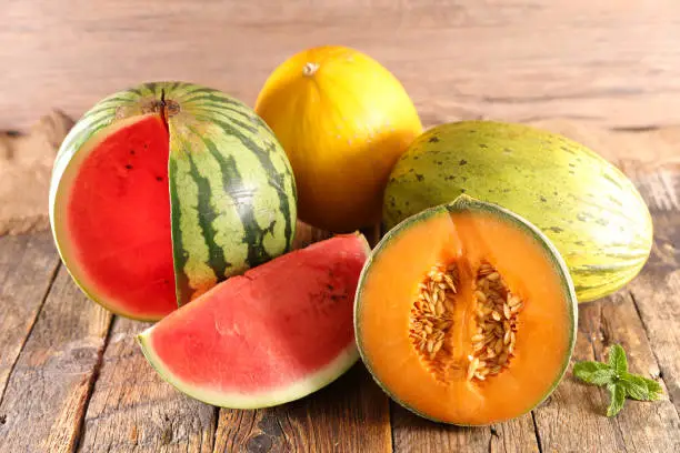 Photo of assorted melon and watermelon