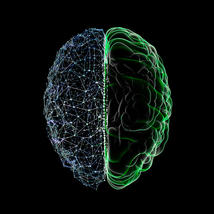 Artificial Intelligence concept Brain Wave, USA, Artificial Intelligence, Globe - Navigational Equipment, Data
