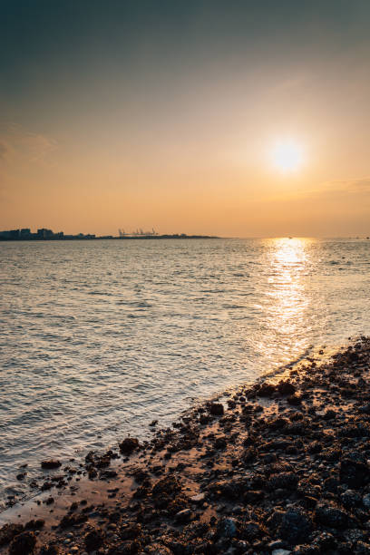 Tamsui river sunset view in Taipei, Taiwan