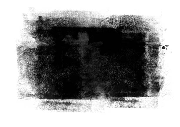 istock Black color graphic patches graphic brush strokes design effect element for background 997365286