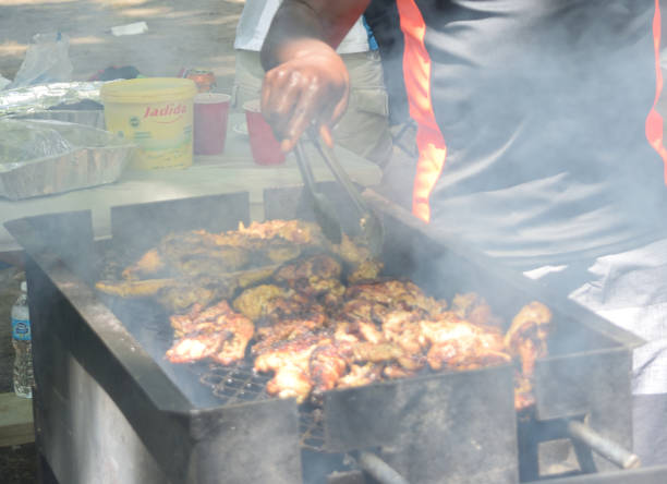 istock Barbecue Chicken on a Grill at a Park in Canada 997369390