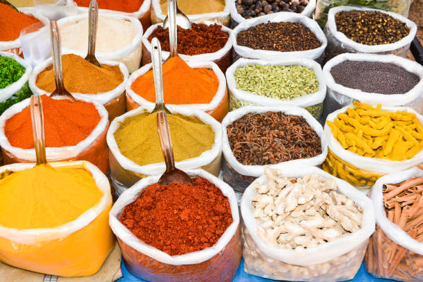 istock Indian dry spicy spices in bags 997369880