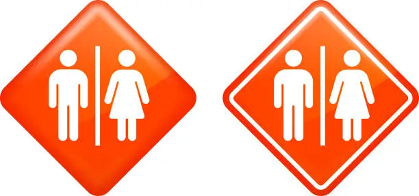 Vector illustration of Bathroom Sign Icon