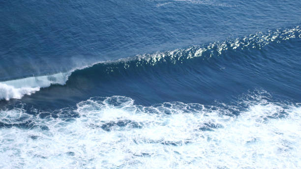 istock Aerial drone view of foaming waves in ocean 997377464