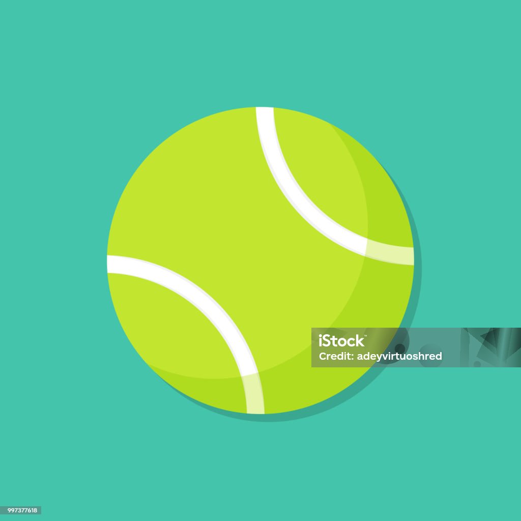 Tennis ballon Cartoon Illustration - clipart vectoriel de Balle de tennis libre de droits