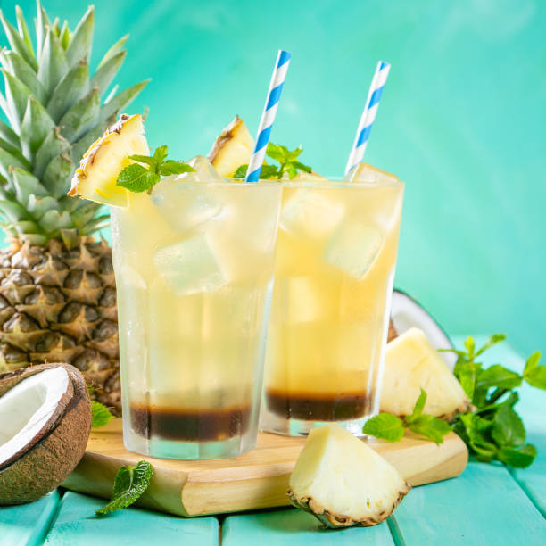 istock Summer coffee cocktail with coconut and pineapple 997407624