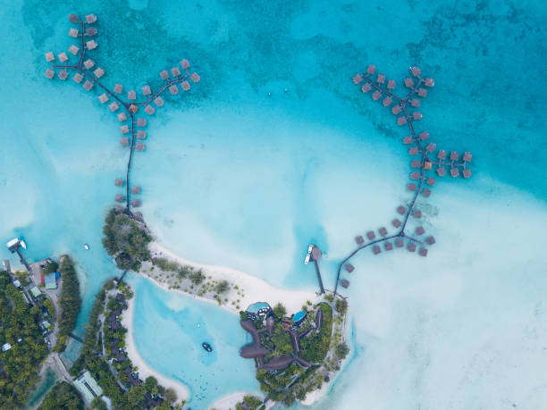 Vue aérienne de Bora Bora, Polynésie Français - Photo