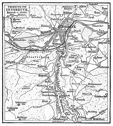 Illustration of a Map of the surroundings of Innsbruck