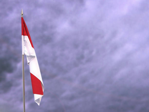 istock Flag of Monaco hanging down dangling 997504044