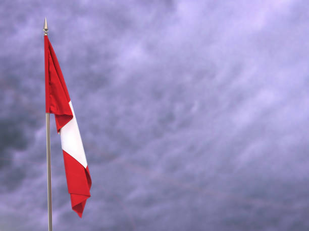istock Flag of Peru hanging down dangling 997504632