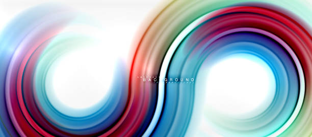 istock Rainbow fluid color line abstract background - swirl and circles, twisted liquid colours design, colorful marble or plastic wavy texture backdrop, multicolored template for business or technology presentation or web brochure cover layout, wallpaper 997508170