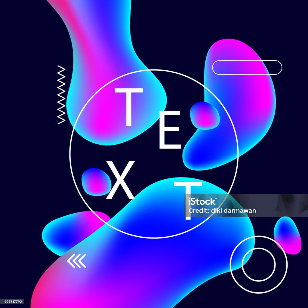 Liquid Spots Vector Modern Liquid Colored Spot Stock Illustration - Download Image Now ...
