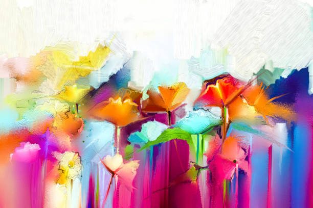 istock Abstract colorful oil painting on canvas. 997523126