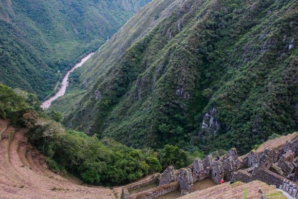 istock River, mountains and ruins nature landscape. 997539624