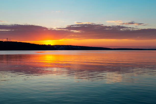 istock Gorgeous sunset on calm lake 997539856