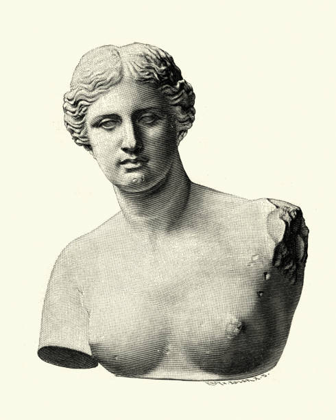 афродита милоша, венера мило - roman mythology stock illustrations