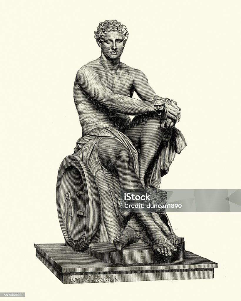 Ancient Greek Mythology Ares Greek God Of War Stock Illustration - Download  Image Now - Ares, Mars - Roman God, Greek God - iStock