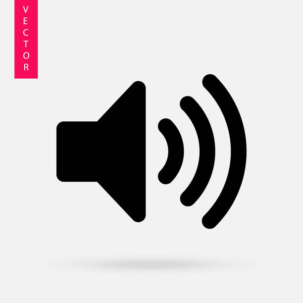 소리 아이콘, 스피커 벡터 아이콘입니다. - interface icons audio stock illustrations
