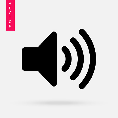 Sound Icon,  Speaker vector icon.