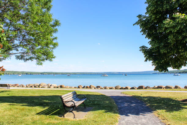 istock Bench view on Canandaigua Lake 997597960