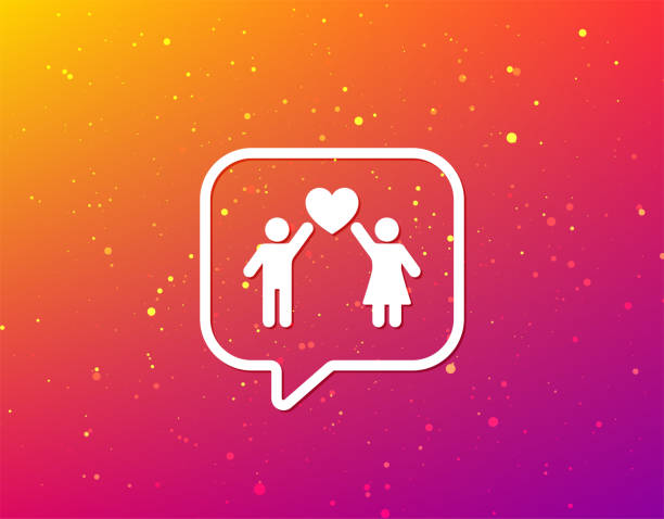 istock Couple love icon. Traditional young family sign. 997601980
